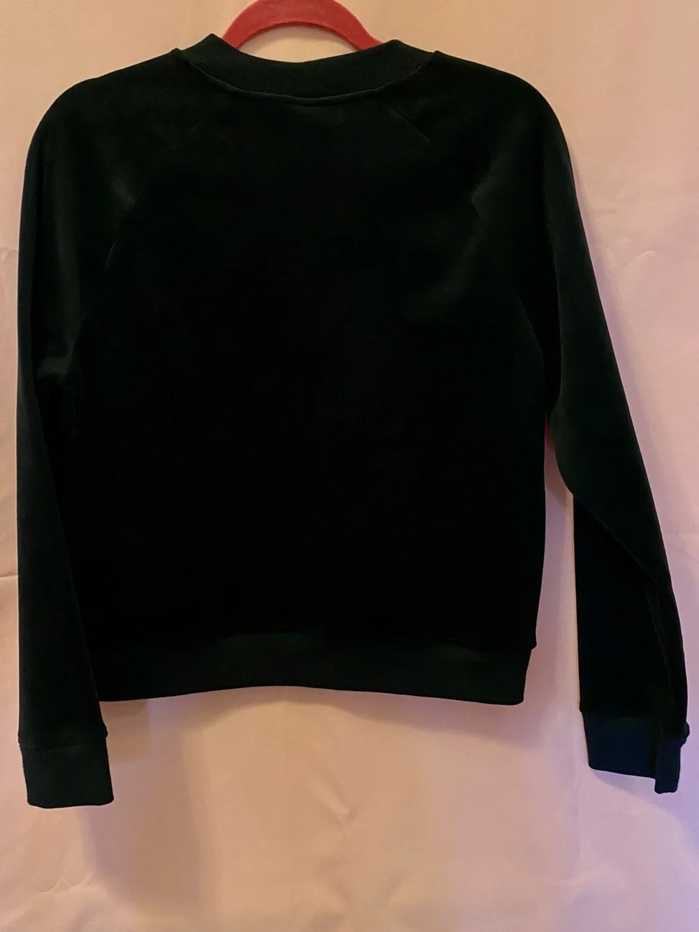 Black Velvet Crewneck Sweater Sweatshirt Top A New Day Longsleeve Medium Chic M